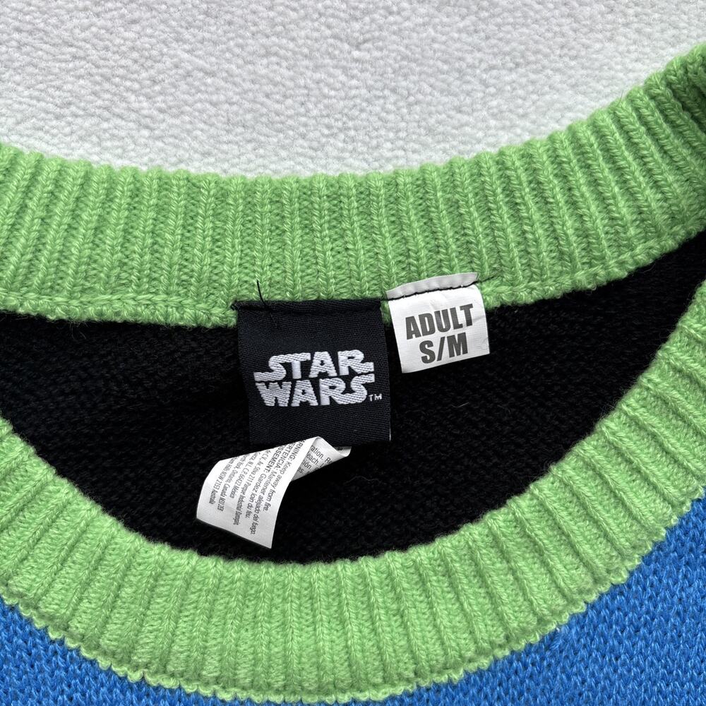 Star Wars Licensed Unisex Ugly Christmas Sweater Adult Small Medium Yoda Warm - Picture 2 of 16
